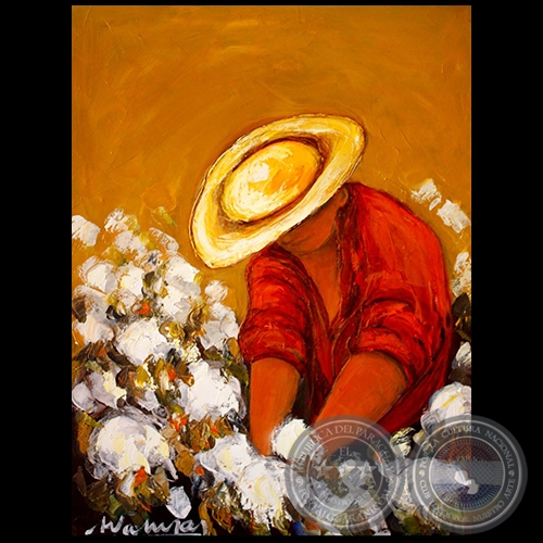 Cosechero - Óleo de Hilda Valenzano